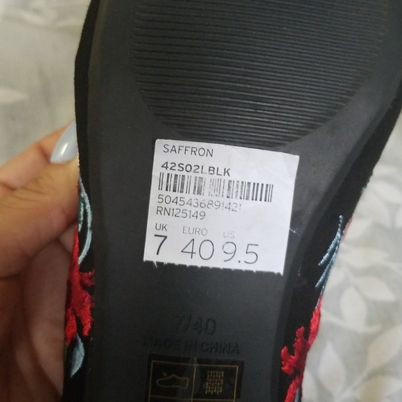 Topshop Black Embroidered flowers - Picture 4 of 4